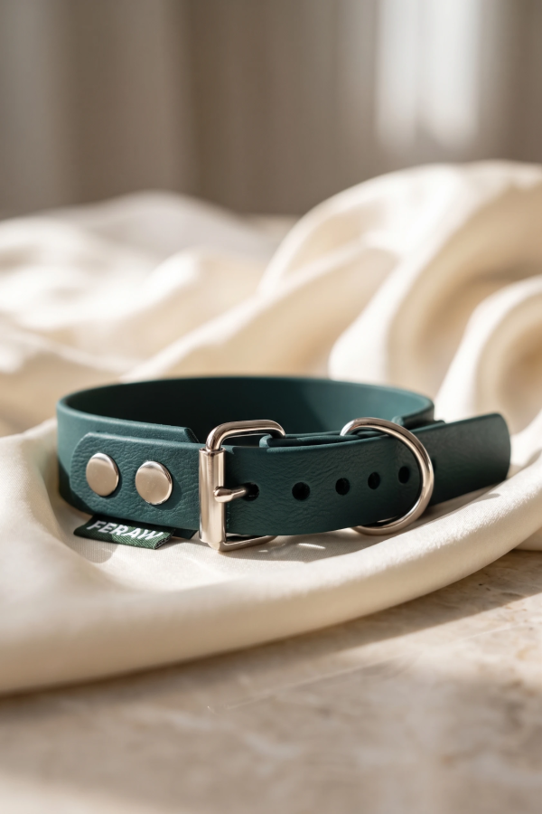Obroża BioThane® ERGO 25mm British Racing Green Rozmiar S | Feraw