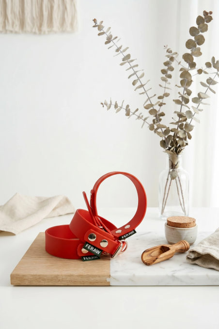 Obroża BioThane® ERGO 25mm Deep Crimson Rozmiar S | Feraw
