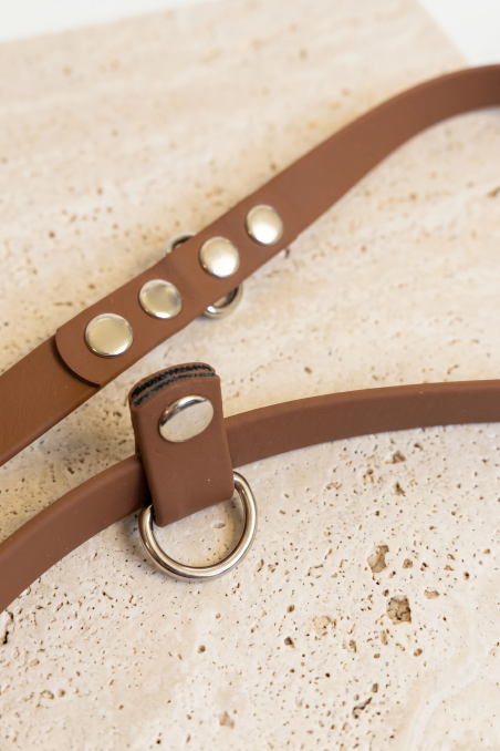 Smycz przepinana BioThane® 2,5m Warm Caramel 16mm | Feraw