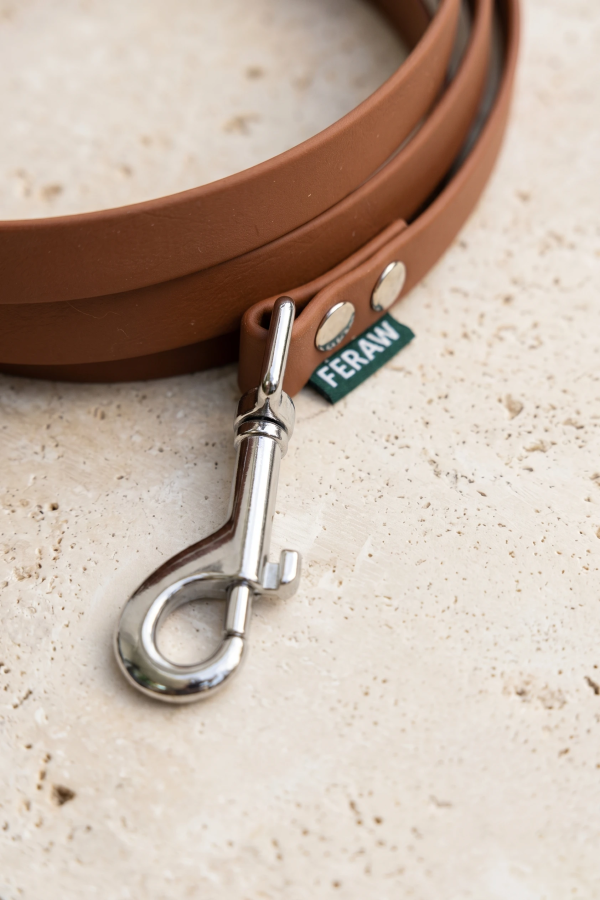 Feraw BioThane® 2.5m Multi-Function Dog Leash – Warm Caramel