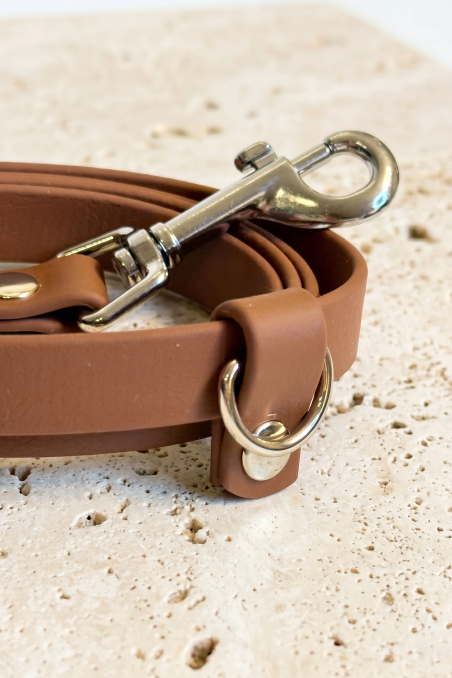Feraw BioThane® 2.5m Multi-Function Dog Leash – Warm Caramel