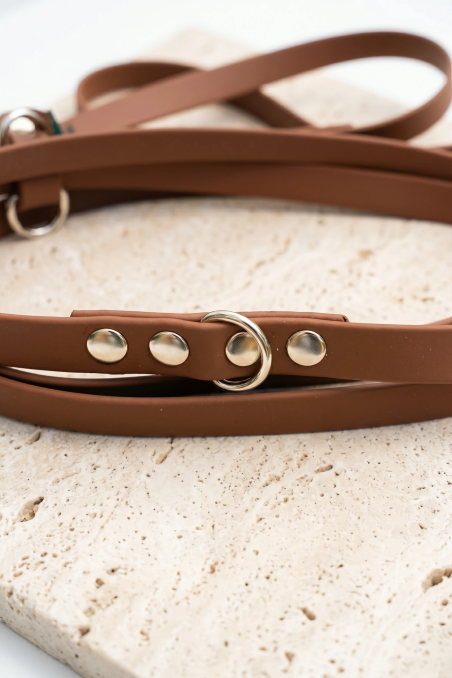 Smycz przepinana BioThane® 2,5m Warm Caramel 16mm | Feraw