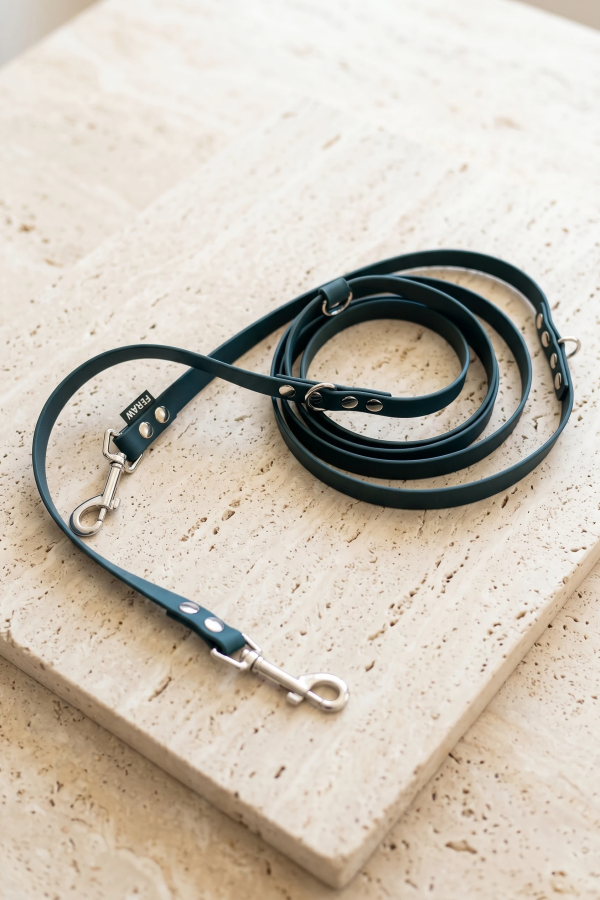 BioThane® 2.5m detachable lead, British Racing Green, 16mm | Feraw