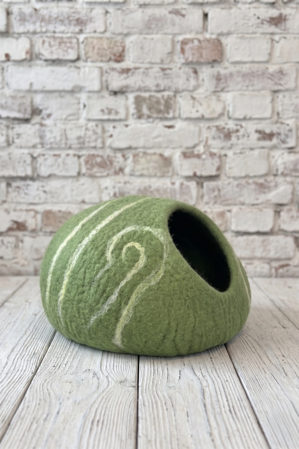 Legowisko filcowe dla kota Nest Sphere Moss & Morning Dew | Feraw 2