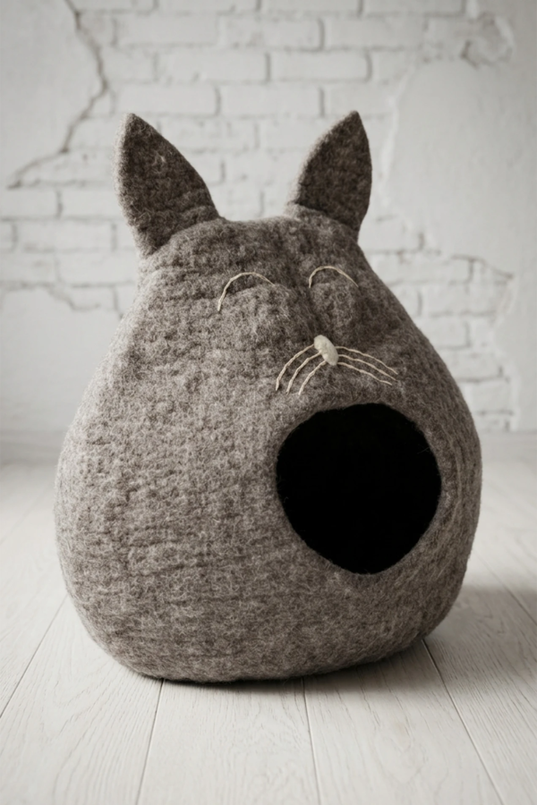 Legowisko filcowe dla kota Nest Object Caramel Mist Grey | Feraw