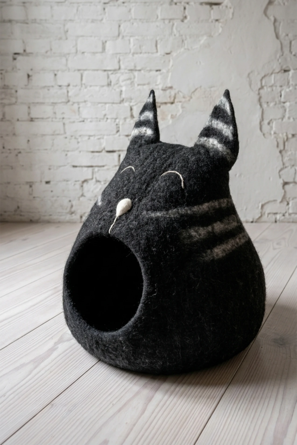 Legowisko filcowe dla kota Nest Object Shadow Cat Graphite | Feraw 2