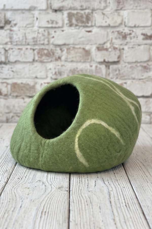 Legowisko filcowe dla kota Nest Sphere Moss & Morning Dew | Feraw