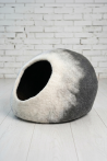 Legowisko filcowe dla kota Nest Sphere Raw Ash & Natural White | Feraw