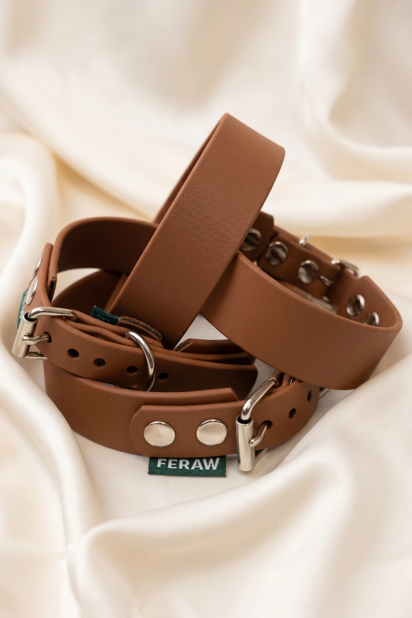 BioThane® ERGO 25mm Warm Caramel Collar, Size M | Feraw