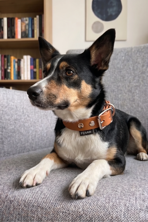 BioThane® ERGO 25mm Warm Caramel Collar, Size M | Feraw 2