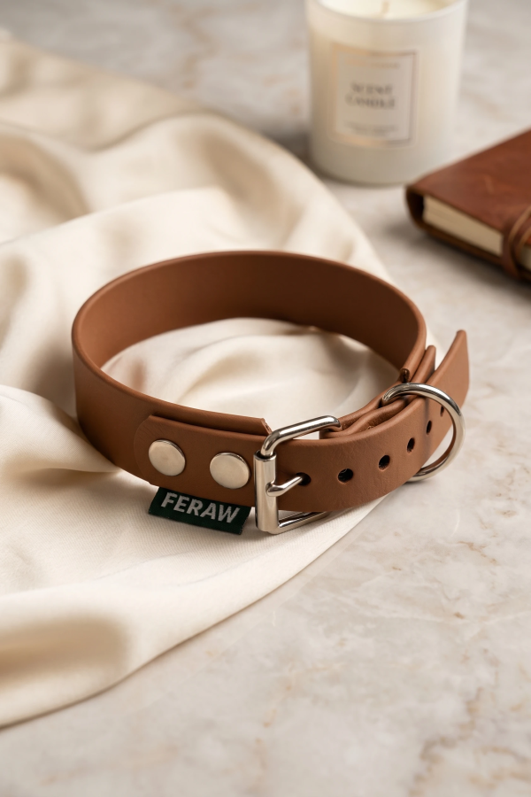 Obroża BioThane® ERGO 25mm Warm Caramel Rozmiar M | Feraw